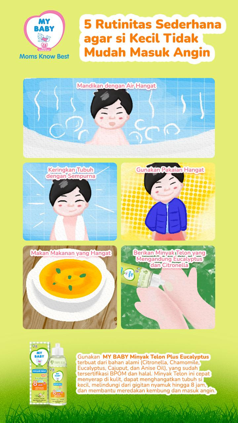 5 Rutinitas Sederhana agar Si Kecil Tidak Mudah Masuk Angin di Musim Hujan