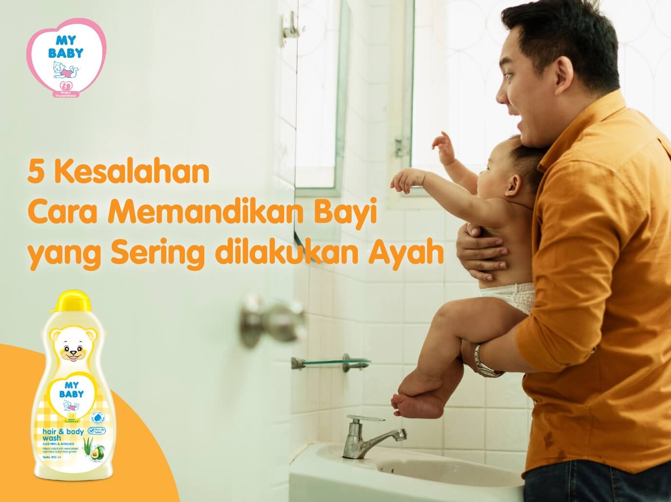 5 Kesalahan Cara Memandikan Bayi Yang Sering dilakukan Ayah