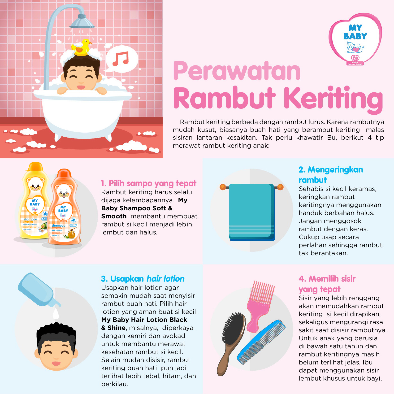 Perawatan Rambut Keriting Untuk Si Kecil