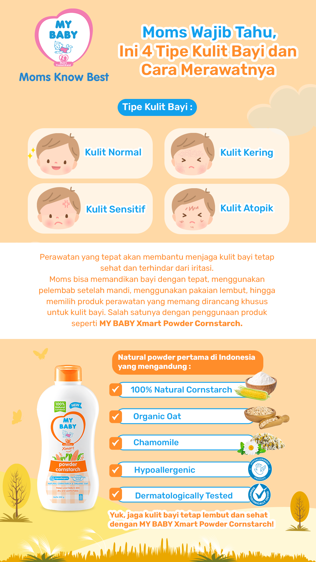 Moms Wajib Tahu, Ini 4 Tipe Kulit Bayi dan Cara Merawatnya