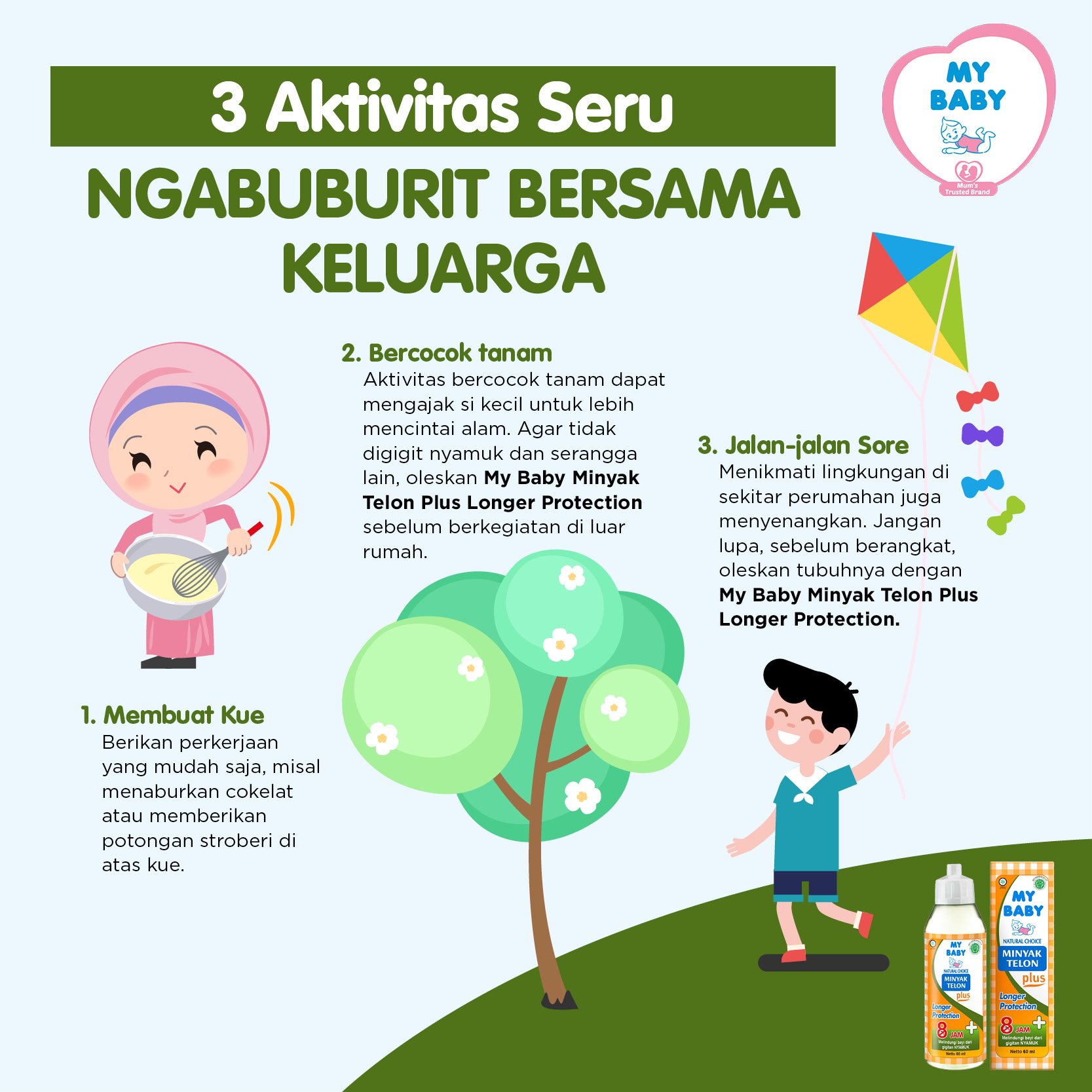 Ngabuburit Seru Bebas Gigitan Nyamuk dengan Minyak Telon