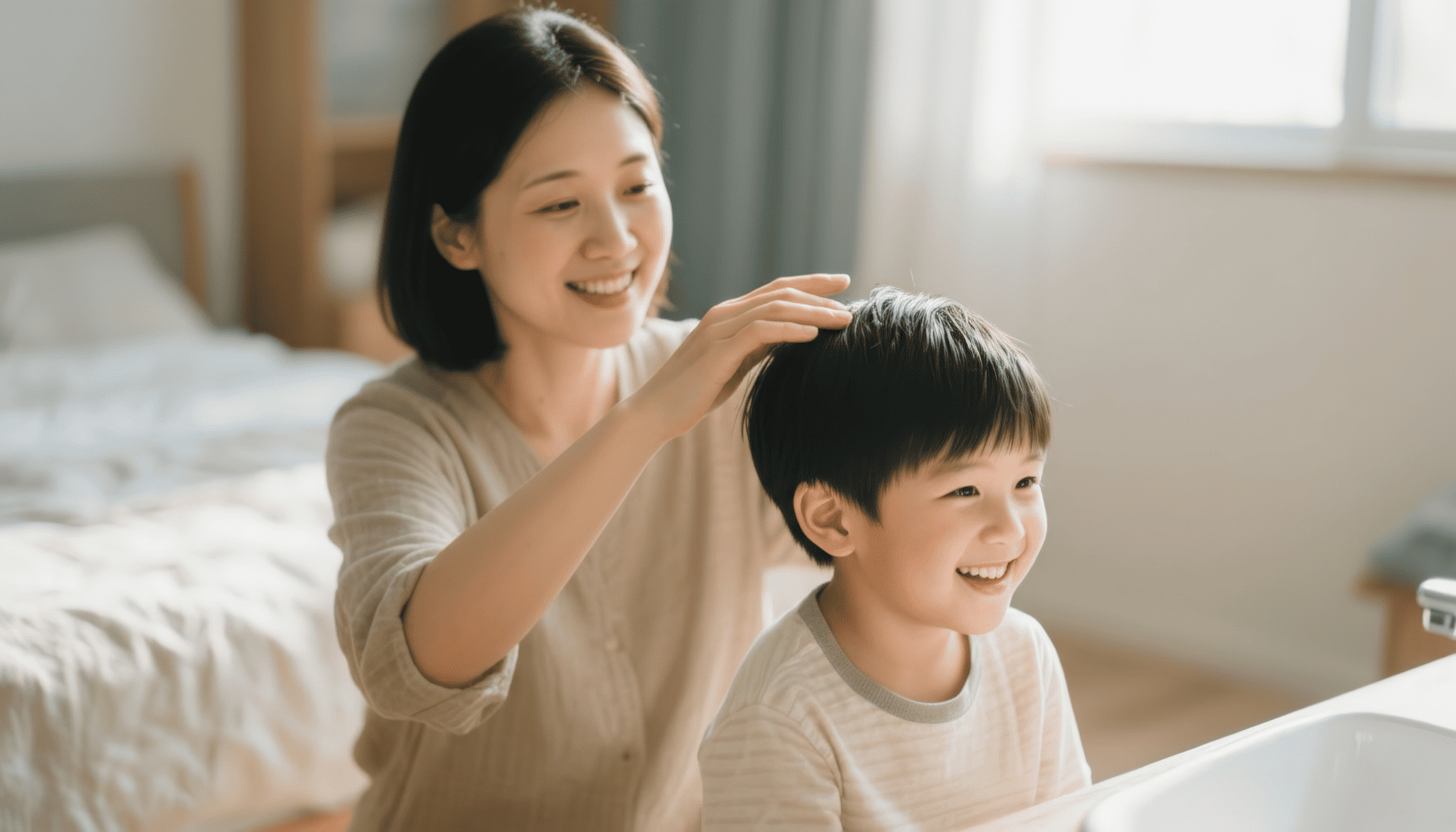 Si Kecil Aktif Seharian, Rambut Tetap Rapi? Bisa Banget!