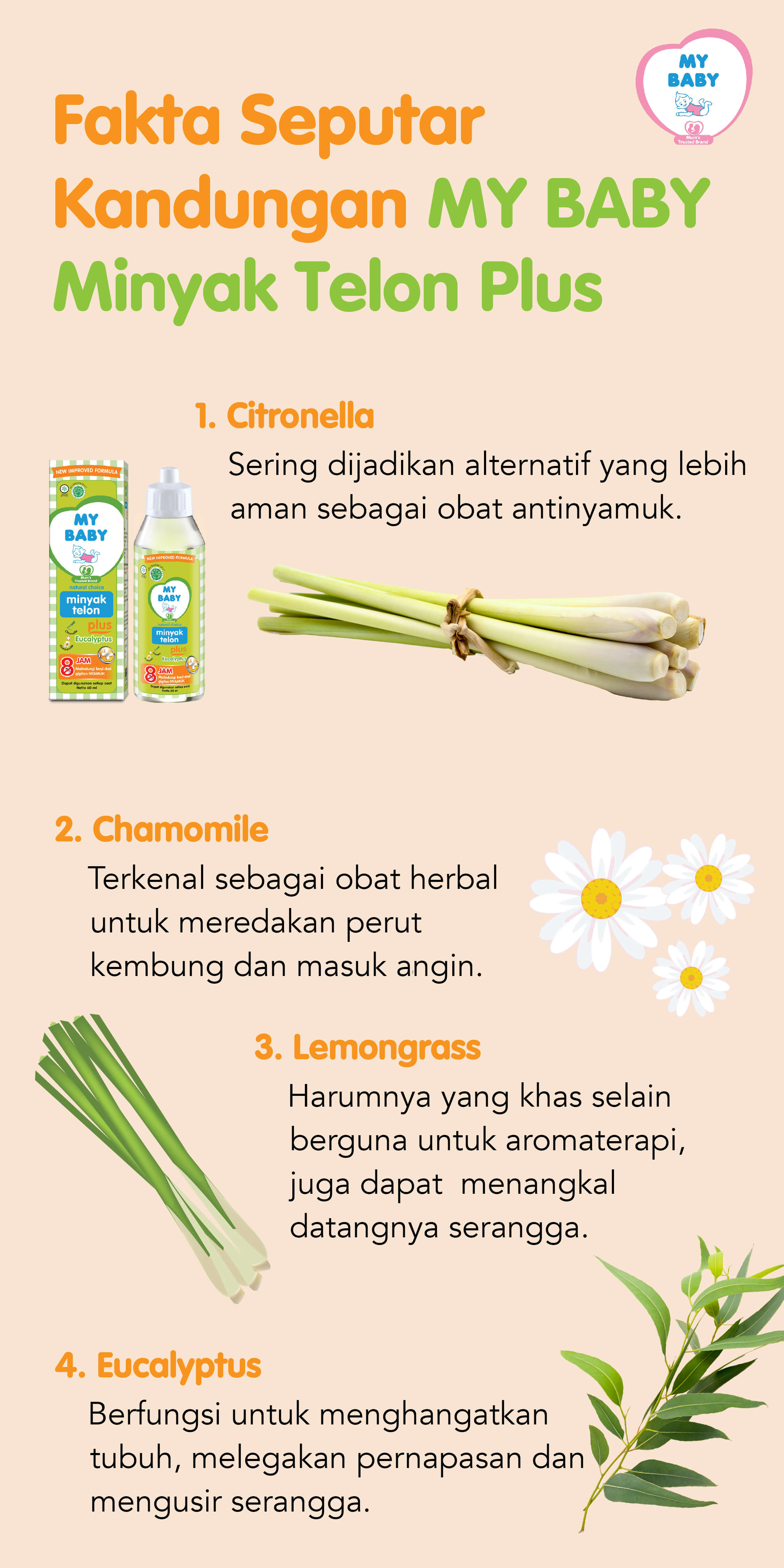 Fakta Seputar Kandungan MY BABY Minyak Telon Plus